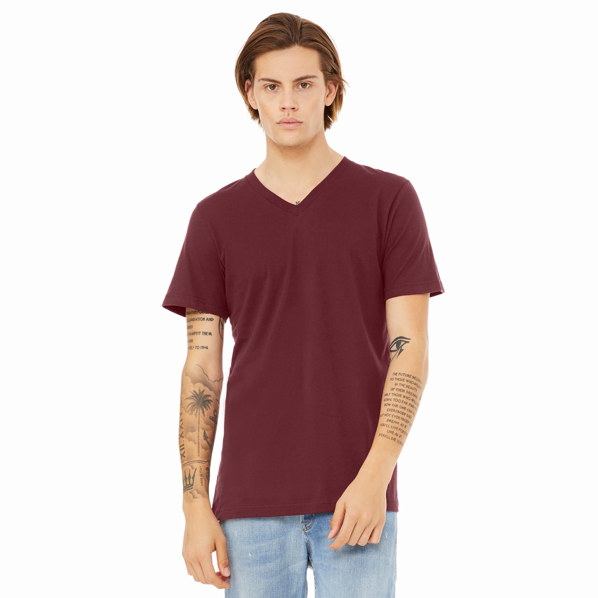 BELLA+CANVAS® Short Sleeve V-Neck Adult Unisex Cotton Jersey T-Shirt